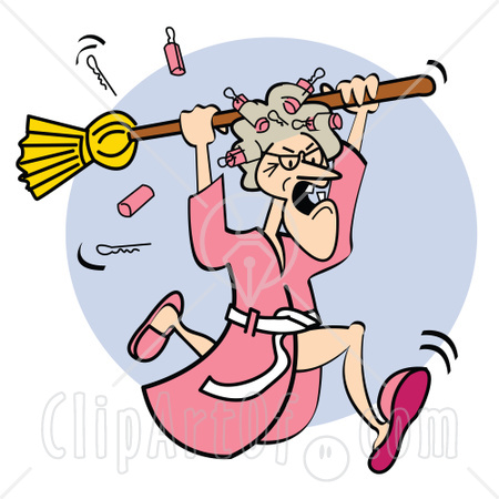 41817-Clipart-Illustration-Of-An-Angry-Granny-In-A-Robe-Dropping-Curlers-While-Chasing-Someone-With-A-Broom.jpg